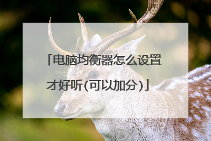 电脑均衡器怎么设置才好听(可以加分)
