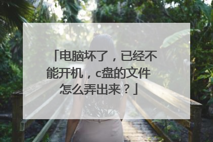 电脑坏了,已经不能开机,c盘的文件怎么弄出来?