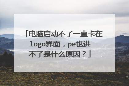 电脑启动不了一直卡在logo界面,pe也进不了是什么原因?