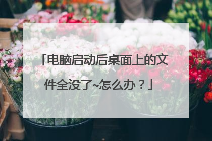 电脑启动后桌面上的文件全没了~怎么办?