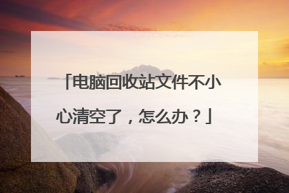 电脑回收站文件不小心清空了,怎么办?