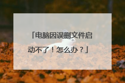 电脑因误删文件启动不了!怎么办?
