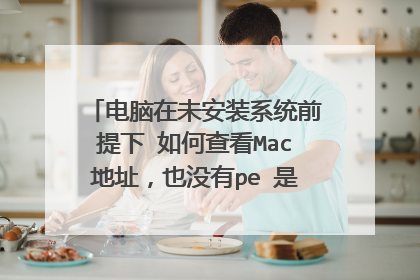电脑在未安装系统前提下 如何查看Mac地址,也没有pe 是不是在BIOS里面看 具体在哪个选项里