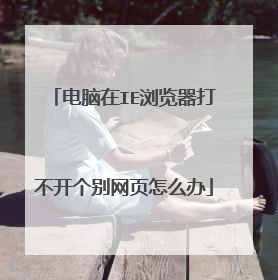 电脑在IE浏览器打不开个别网页怎么办