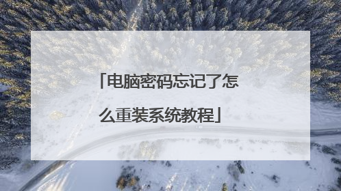 电脑密码忘记了怎么重装系统教程