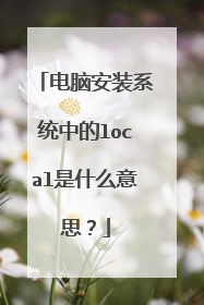 电脑安装系统中的local是什么意思?