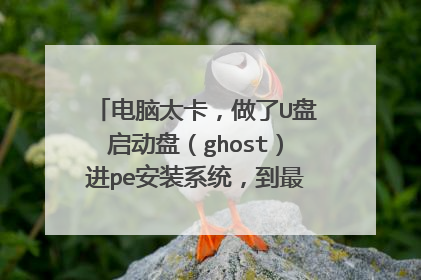 电脑太卡,做了U盘启动盘(ghost)进pe安装系统,到最后卡住不动,强制