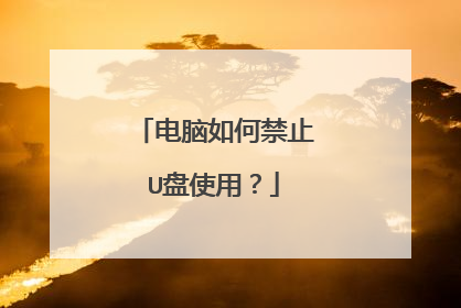 电脑如何禁止U盘使用？
