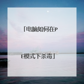 电脑如何在PE模式下杀毒