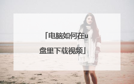 电脑如何在u盘里下载视频