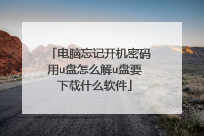 电脑忘记开机密码用u盘怎么解u盘要下载什么软件