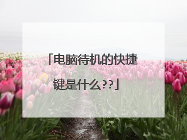 电脑待机的快捷键是什么??