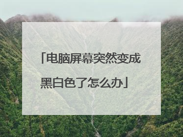 电脑屏幕突然变成黑白色了怎么办