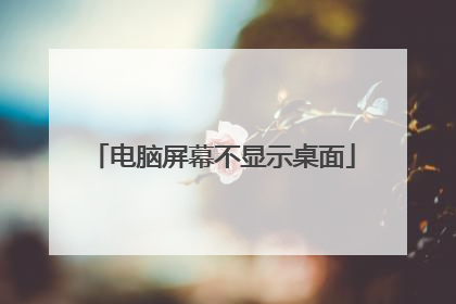 电脑屏幕不显示桌面