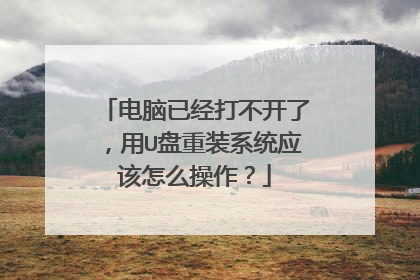 电脑已经打不开了，用U盘重装系统应该怎么操作？