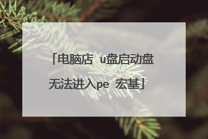 电脑店 u盘启动盘无法进入pe 宏基