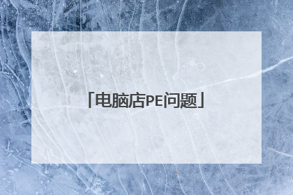 电脑店PE问题