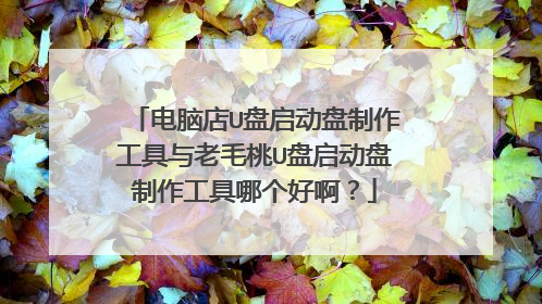 电脑店U盘启动盘制作工具与老毛桃U盘启动盘制作工具哪个好啊?