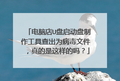 电脑店U盘启动盘制作工具查出为病毒文件，真的是这样的吗？