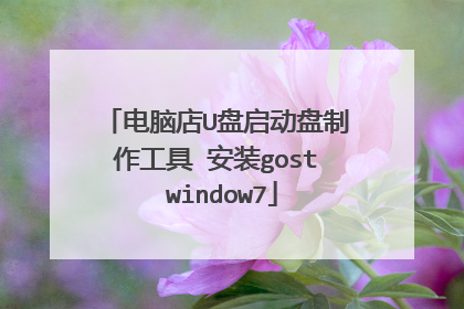 电脑店U盘启动盘制作工具 安装gost window7