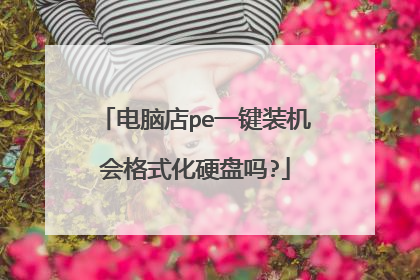 电脑店pe一键装机会格式化硬盘吗?