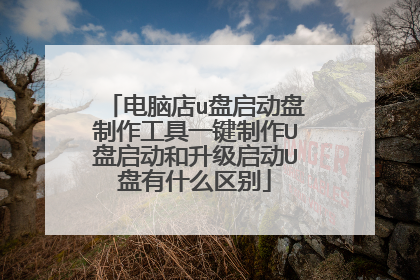 电脑店u盘启动盘制作工具一键制作U盘启动和升级启动U盘有什么区别