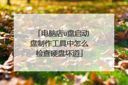 电脑店u盘启动盘制作工具中怎么检查硬盘坏道