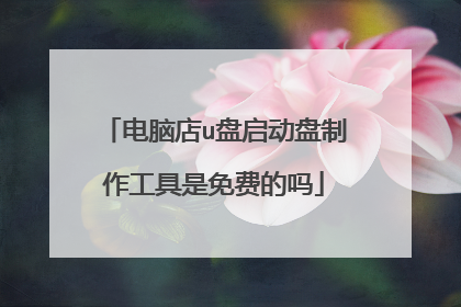 电脑店u盘启动盘制作工具是免费的吗