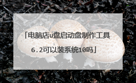 电脑店u盘启动盘制作工具6.2可以装系统10吗