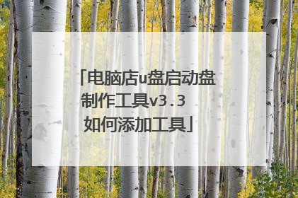 电脑店u盘启动盘制作工具v3.3 如何添加工具