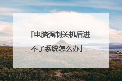 电脑强制关机后进不了系统怎么办