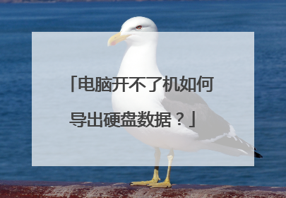 电脑开不了机如何导出硬盘数据?