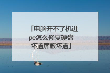 电脑开不了机进pe怎么修复硬盘坏道屏蔽坏道