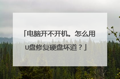 电脑开不开机。怎么用U盘修复硬盘坏道？