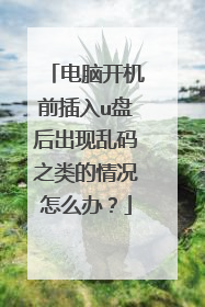 电脑开机前插入u盘后出现乱码之类的情况怎么办?