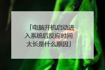 电脑开机启动进入系统后反应时间太长是什么原因
