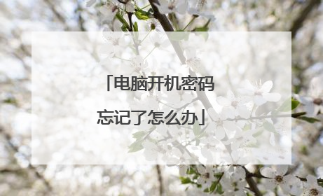 电脑开机密码忘记了怎么办