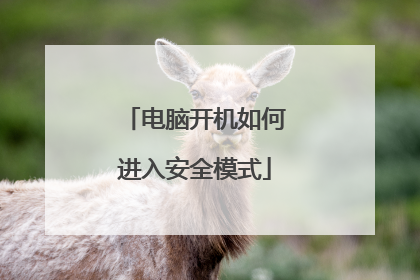 电脑开机如何进入安全模式