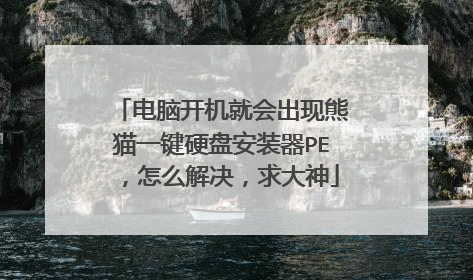 电脑开机就会出现熊猫一键硬盘安装器PE,怎么解决,求大神