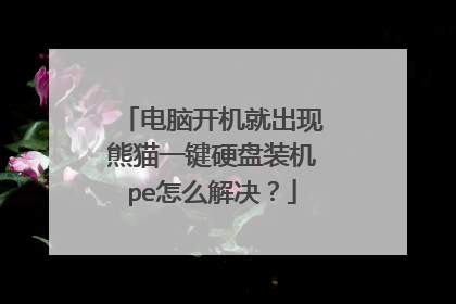 电脑开机就出现熊猫一键硬盘装机pe怎么解决?