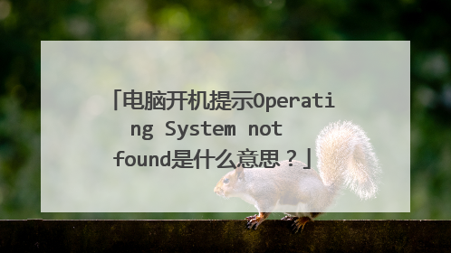 电脑开机提示Operating System not found是什么意思?