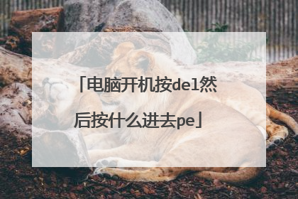 电脑开机按del然后按什么进去pe
