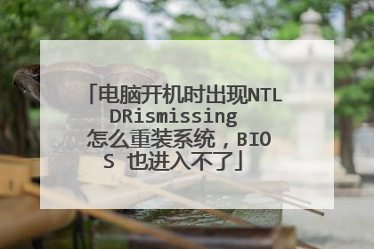 电脑开机时出现NTLDRismissing 怎么重装系统,BIOS 也进入不了