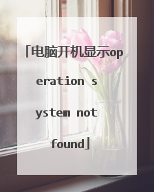 电脑开机显示operation system not found