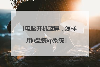 电脑开机蓝屏,怎样用u盘装xp系统