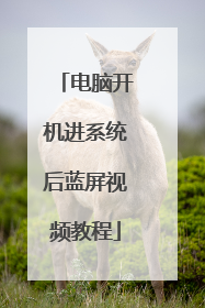 电脑开机进系统后蓝屏视频教程