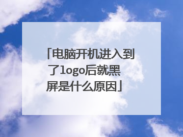 电脑开机进入到了logo后就黑屏是什么原因