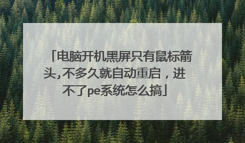 电脑开机黑屏只有鼠标箭头,不多久就自动重启,进不了pe系统怎么搞