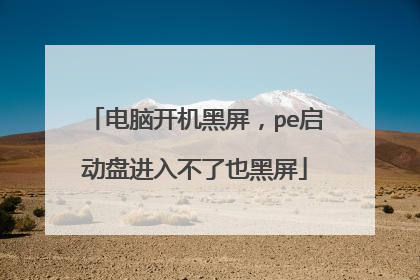 电脑开机黑屏，pe启动盘进入不了也黑屏
