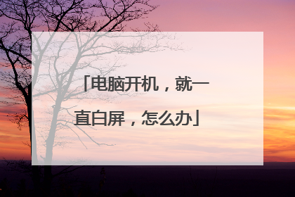 电脑开机,就一直白屏,怎么办